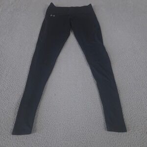 VINTAGE Under Armour Leggings Womens Small Black ColdGear Fitted Skinny Y2K 2010